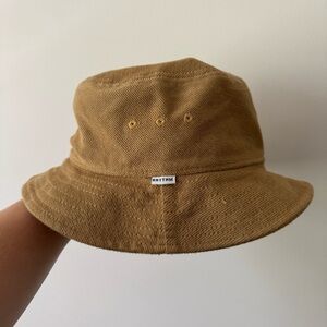 Rhythm Bucket Hat Mustard Yellow Beige Cotton Medium M